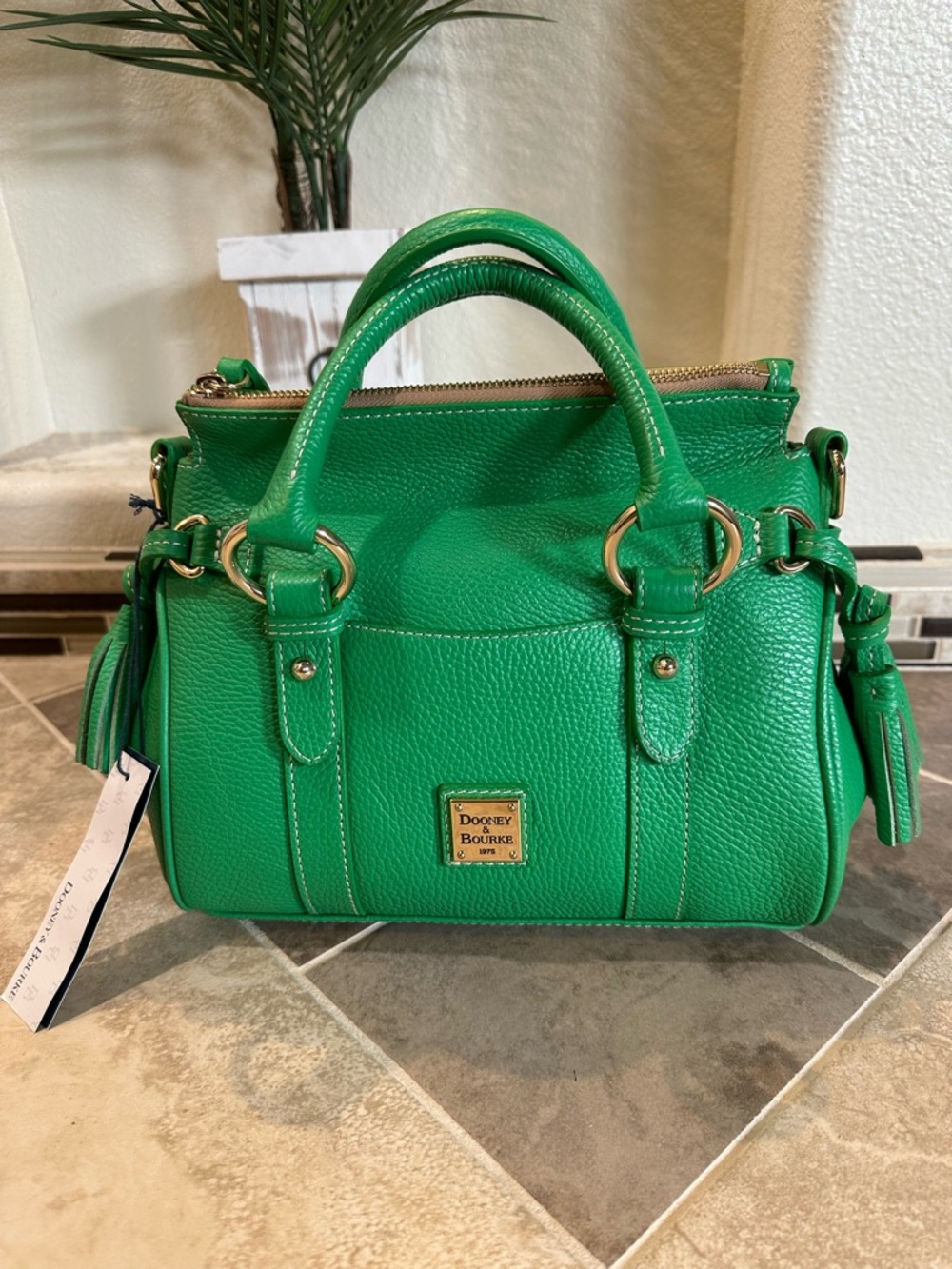 Dooney & Bourke Lucca Leather Satchel with Pocket